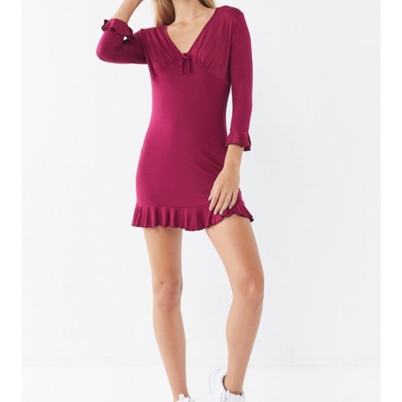 urban outfitters burgundy dress